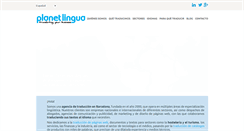 Desktop Screenshot of planetlingua.com